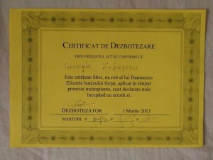 certificat de dezbotezare
